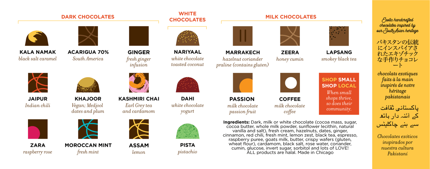 Exotic Chocolate Collection~12 piece